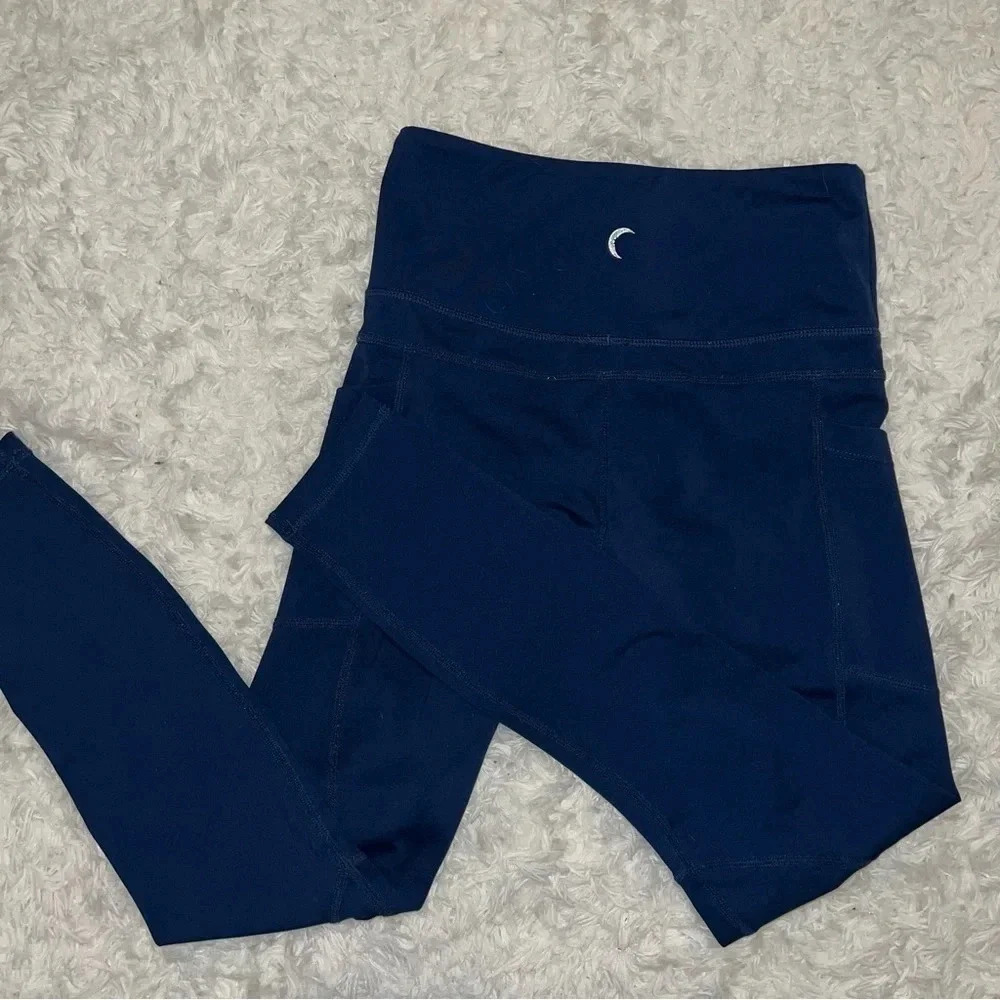 ZYIA Active Leggings Size XS Navy Blue With Pockets